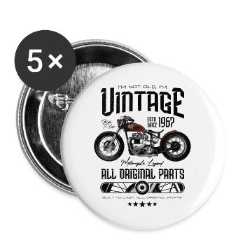 Vintage Motorrad Motorrad Motorrad Motorrad Geburtstag 1967 - Buttons groß 56 mm (5er Pack) - Weiß - Vorne