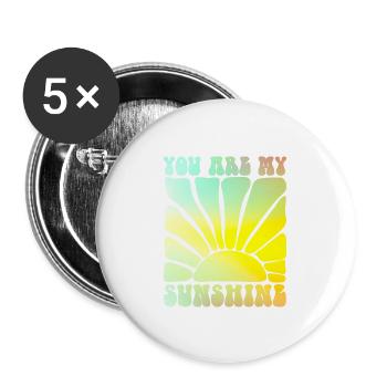 you are my sunshine summer - Buttons groß 56 mm (5er Pack) - Weiß - Vorne