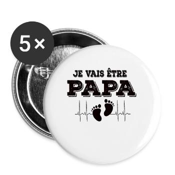 Man Soon to Dad Announcement, Dad Future Gift - Buttons large 2.2''/56 mm (5-pack) - white - Front