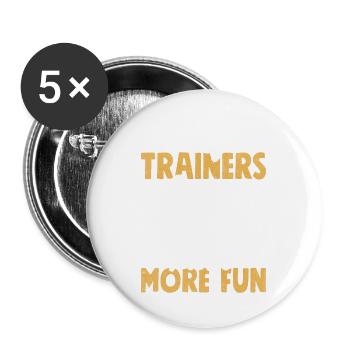 Les dresseurs de chiens ont plus de plaisir à dire le dressage - Lot de 5 grands badges (56 mm) - blanc - Devant
