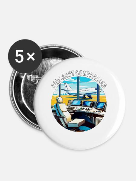 AIRCRAFT CONTROLLER - Buttons groß 56 mm (5er Pack) - Weiß