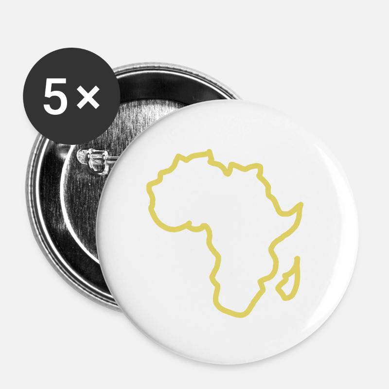 Africa - Buttons large 2.2''/56 mm (5-pack) - white