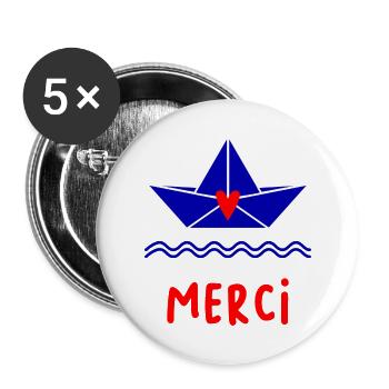 THANK YOU. MISTRESS. MASTER - Buttons large 2.2''/56 mm (5-pack) - white - Front
