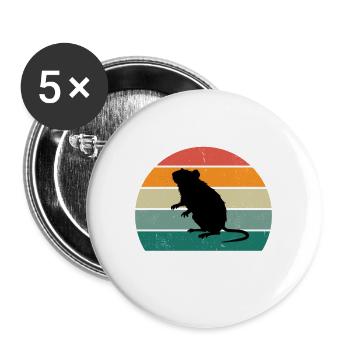 The Rat Whisperer - Buttons groß 56 mm (5er Pack) - Weiß - Vorne