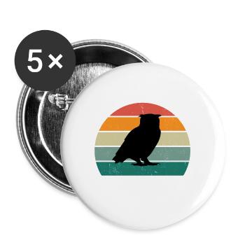 The Owl Whisperer - Buttons large 2.2''/56 mm (5-pack) - white - Front