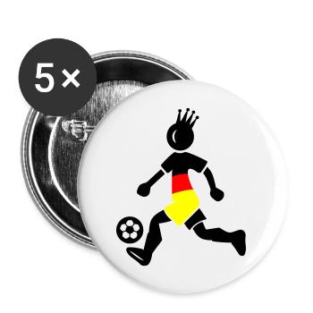 Footballer Germany Champion Krone - Buttons large 2.2''/56 mm (5-pack) - white - Front