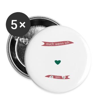 Dog lovers fasting - Buttons large 2.2''/56 mm (5-pack) - white - Front