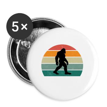 Le chuchoteur du Bigfoot - Lot de 5 grands badges (56 mm) - blanc - Devant