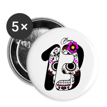 Barrio 13 in South Marseille #3 - Buttons large 2.2''/56 mm (5-pack) - white - Front