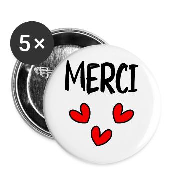MISTRESS. THANK YOU. THANK YOU MISTRESS. GIFT - Buttons large 2.2''/56 mm (5-pack) - white - Front