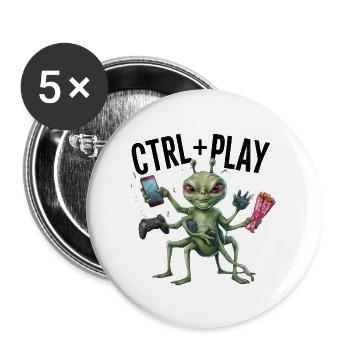 SPIEL, STRG-SPIEL - Buttons groß 56 mm (5er Pack) - Weiß - Vorne