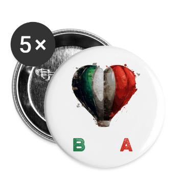 Ciao Bella - Buttons groß 56 mm (5er Pack) - Weiß - Vorne