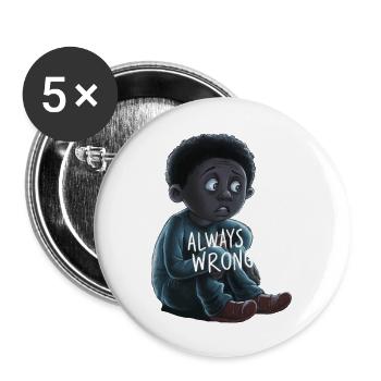 VOS PIRES PEURS, TOUJOURS FAUSSES - Lot de 5 grands badges (56 mm) - blanc - Devant