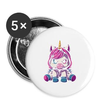 Ne me regarde pas sur ce ton - Lot de 5 grands badges (56 mm) - blanc - Devant