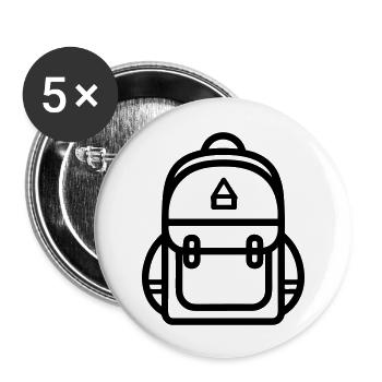 Backpack - Buttons large 2.2''/56 mm (5-pack) - white - Front
