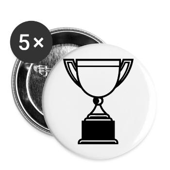 trophée - Lot de 5 grands badges (56 mm) - blanc - Devant