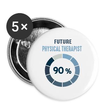 flag USA physical therapist Rretro Student - Buttons large 2.2''/56 mm (5-pack) - white - Front
