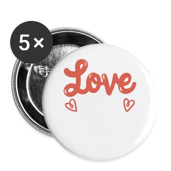 Christliches Zitat Religiös - Buttons groß 56 mm (5er Pack) - Weiß - Vorne