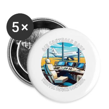 AIR CONTROLS HAVE TRAFFIC UNDER CONTROL - Buttons large 2.2''/56 mm (5-pack) - white - Front