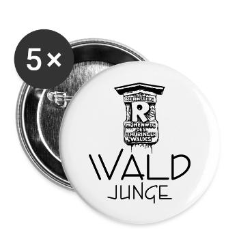 Wald Junge Rennsteig 1 0 - Buttons groß 56 mm (5er Pack) - Weiß - Vorne