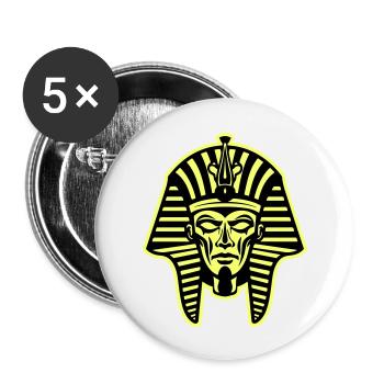 Pharaoh Skull - Buttons large 2.2''/56 mm (5-pack) - white - Front