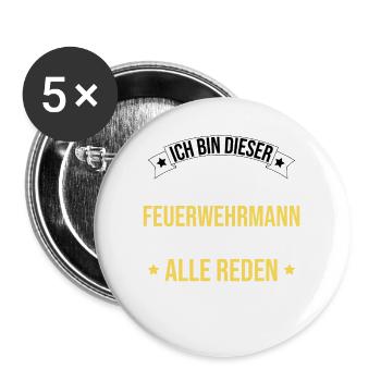 I'm that legendary firefighter - Buttons large 2.2''/56 mm (5-pack) - white - Front