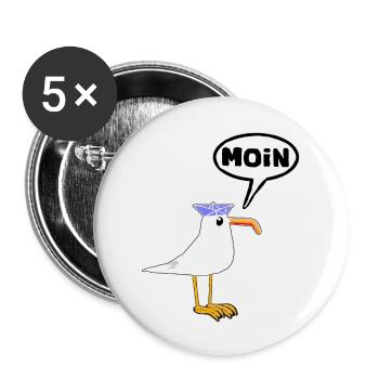 Moin Seagull Rubber Boots Boots Speech Bubble - Buttons large 2.2''/56 mm (5-pack) - white - Front