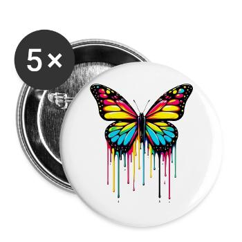 Butterfly - Buttons large 2.2''/56 mm (5-pack) - white - Front