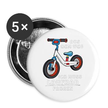 MUST RIDE BALANCE BIKE - Buttons large 2.2''/56 mm (5-pack) - white - Front