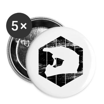 Motocross Helmet Graphic - Buttons large 2.2''/56 mm (5-pack) - white - Front