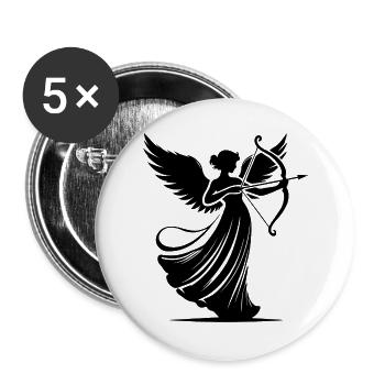 Ange classique tirant des flèches d’amour - Lot de 5 grands badges (56 mm) - blanc - Devant
