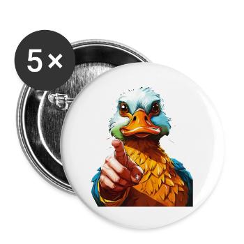 DUCK - Buttons large 2.2''/56 mm (5-pack) - white - Front