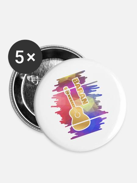 Baran - Buttons groß 56 mm (5er Pack) - Weiß