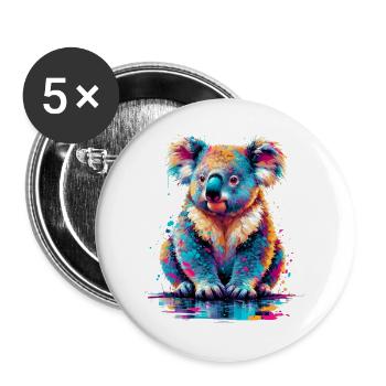 Koala - Buttons large 2.2''/56 mm (5-pack) - white - Front