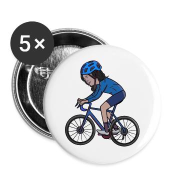 Kamala Harris Bike - Buttons large 2.2''/56 mm (5-pack) - white - Front