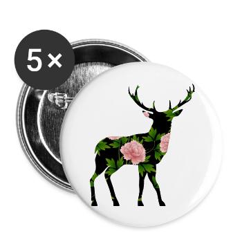 Deer - Buttons large 2.2''/56 mm (5-pack) - white - Front