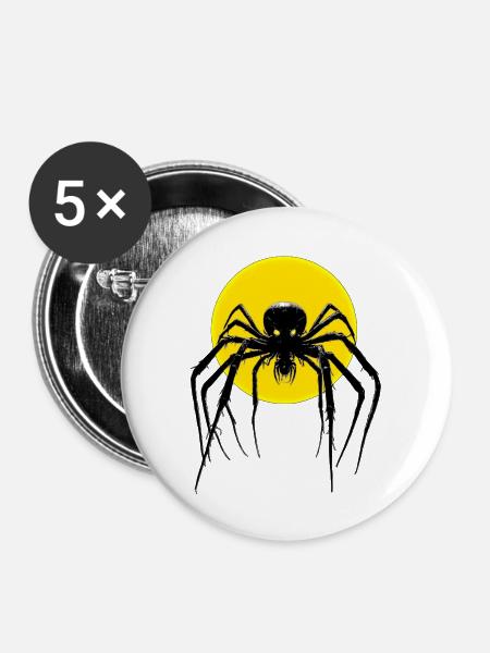 Spider - Buttons groß 56 mm (5er Pack) - Weiß