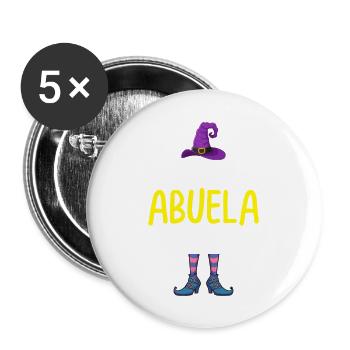 I'm the Abuela Witch - Buttons large 2.2''/56 mm (5-pack) - white - Front