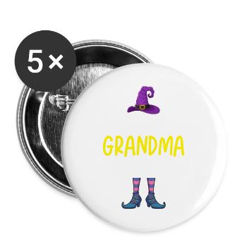 I'm the Grandma Witch - Buttons large 2.2''/56 mm (5-pack) - white - Front