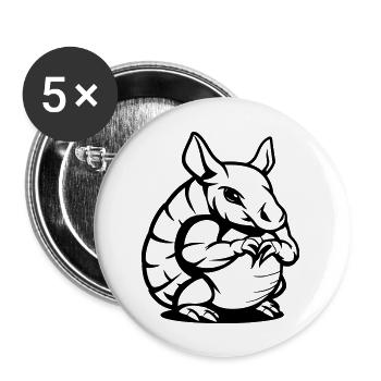 tatou - Lot de 5 grands badges (56 mm) - blanc - Devant