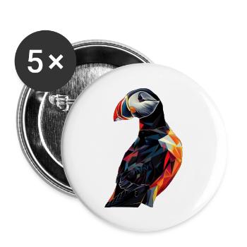 Puffin - Buttons large 2.2''/56 mm (5-pack) - white - Front