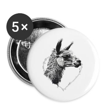 Lama - Buttons large 2.2''/56 mm (5-pack) - white - Front