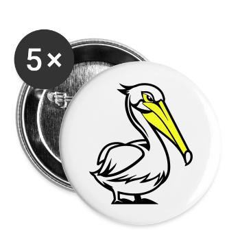 Bande dessinée Pelikan - Lot de 5 grands badges (56 mm) - blanc - Devant