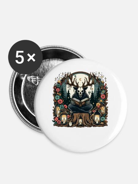 Wendigo Lesebuch - Buttons groß 56 mm (5er Pack) - Weiß