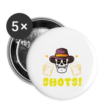 Not allowed to do shots funny alcohol slogan - Buttons large 2.2''/56 mm (5-pack) - white - Front