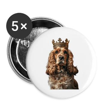 Cocker Spaniel - Buttons large 2.2''/56 mm (5-pack) - white - Front