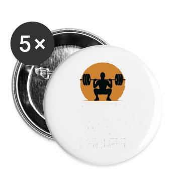 Don't Fart Muscles Workout Fitness - Buttons large 2.2''/56 mm (5-pack) - white - Front