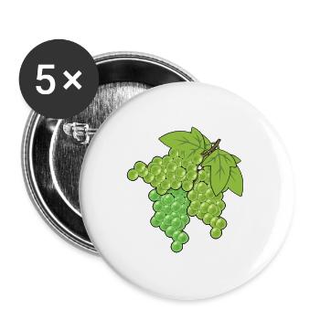 Grapes Grapes Grapes Vine Garden - Buttons large 2.2''/56 mm (5-pack) - white - Front