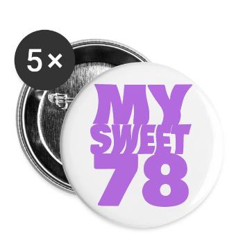 Doux 78 - Lot de 5 grands badges (56 mm) - blanc - Devant
