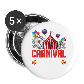 Carnival Circus - Buttons large 2.2''/56 mm (5-pack) - white - Front